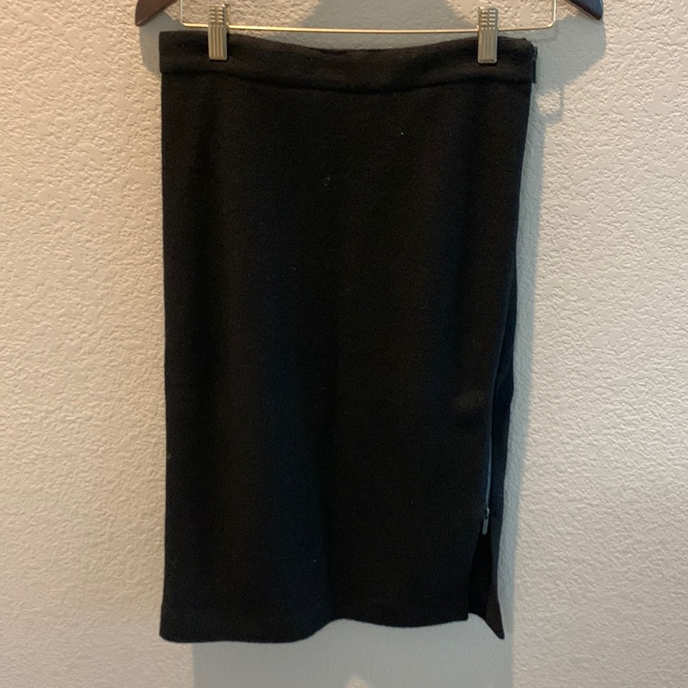 Banana Republic Black Wool Blend Pencil Skirt